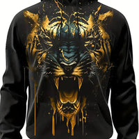 Fashion Brand Lion's Head 3D Hoodie Fashion Men And Women