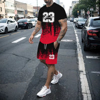 Men's Creative 3D Print T-Shirt & Shorts Set – Casual Summer 2-Piece Fashion Outfit