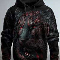 Fashion Brand Lion's Head 3D Hoodie Fashion Men And Women