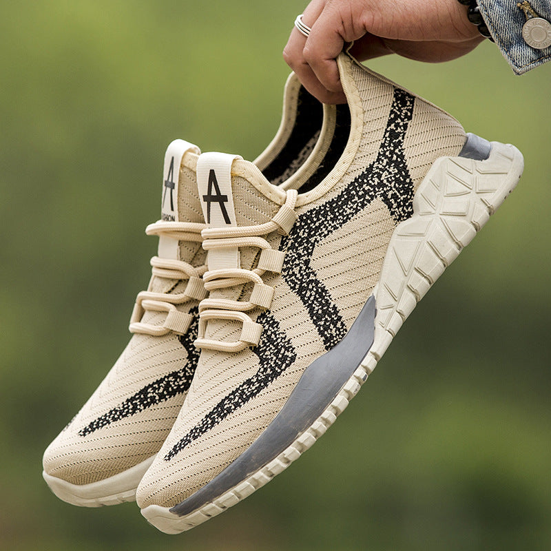 Breathable casual flying knit shoes