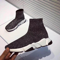 Europe Station Paris High Top Stretch Socks Shoes