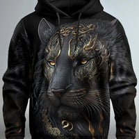 Fashion Brand Lion's Head 3D Hoodie Fashion Men And Women