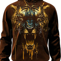 Fashion Brand Lion's Head 3D Hoodie Fashion Men And Women
