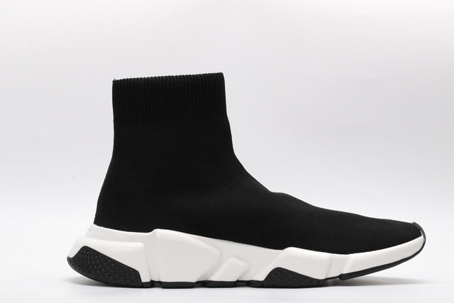 Europe Station Paris High Top Stretch Socks Shoes