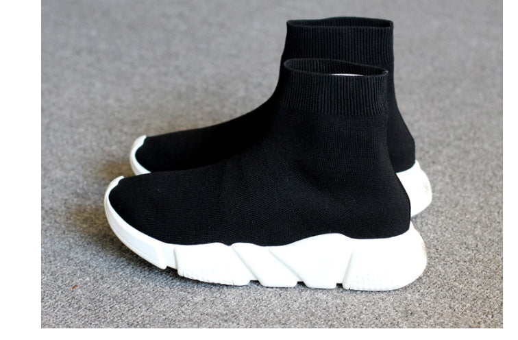 Europe Station Paris High Top Stretch Socks Shoes