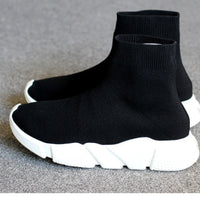 Europe Station Paris High Top Stretch Socks Shoes