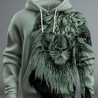 Fashion Brand Lion's Head 3D Hoodie Fashion Men And Women