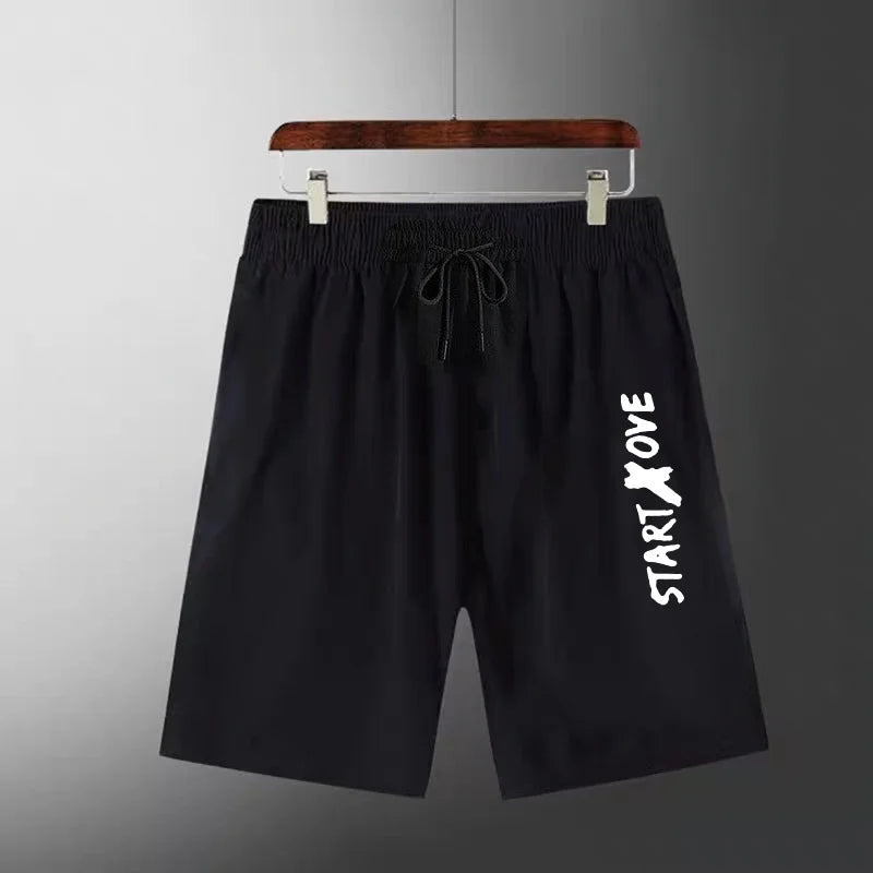Men's 2025 Summer Printed Sports Basketball Set – Polyester Short Sleeve T-Shirt & Shorts