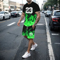 Men's Creative 3D Print T-Shirt & Shorts Set – Casual Summer 2-Piece Fashion Outfit