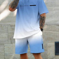 Men's Quick-Dry T-Shirt & Sports Shorts Set – Soft Urban Casual Sportswear