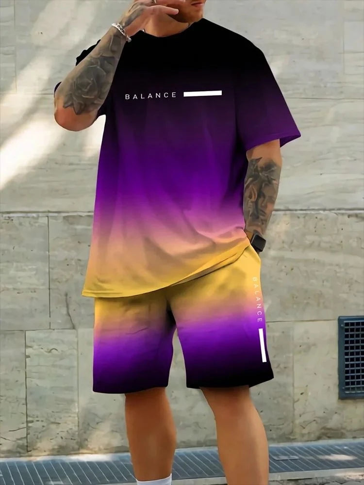 Men's Quick-Dry T-Shirt & Sports Shorts Set – Soft Urban Casual Sportswear