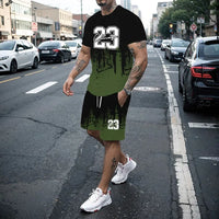 Men's Creative 3D Print T-Shirt & Shorts Set – Casual Summer 2-Piece Fashion Outfit