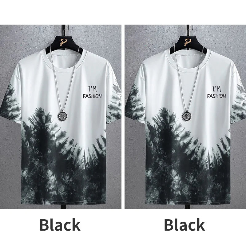 Men's 2025 Summer Printed Sports Basketball Set – Polyester Short Sleeve T-Shirt & Shorts