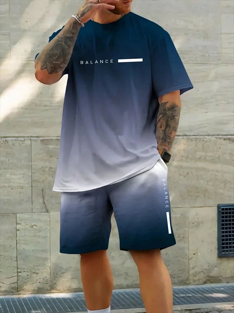 Men's Quick-Dry T-Shirt & Sports Shorts Set – Soft Urban Casual Sportswear