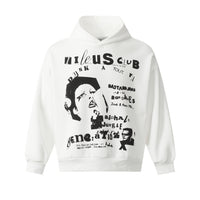 Fashion Printing Hooded Loose Sweater Men
