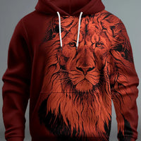 Fashion Brand Lion's Head 3D Hoodie Fashion Men And Women