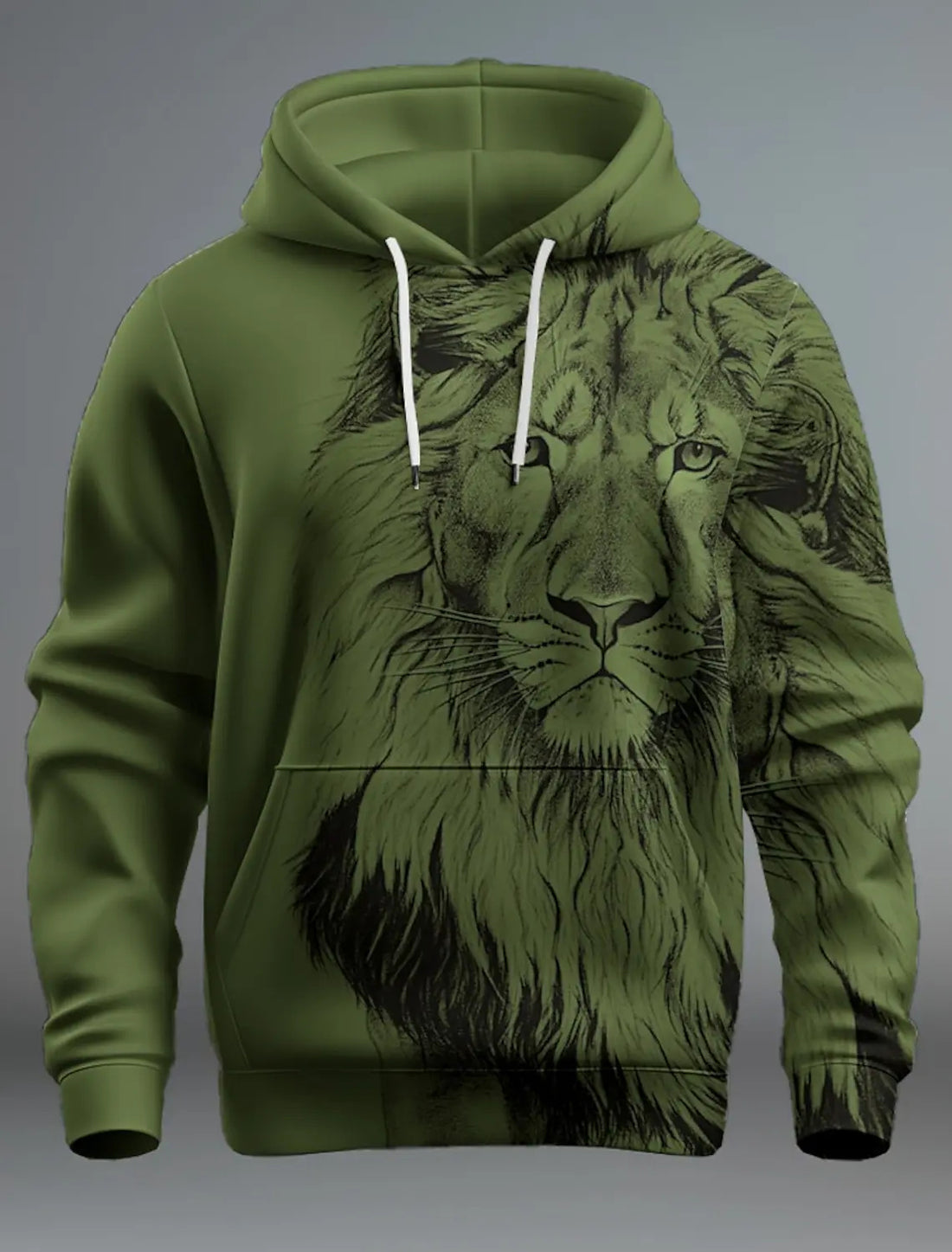 Fashion Brand Lion's Head 3D Hoodie Fashion Men And Women