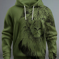 Fashion Brand Lion's Head 3D Hoodie Fashion Men And Women