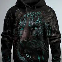 Fashion Brand Lion's Head 3D Hoodie Fashion Men And Women