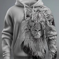 Fashion Brand Lion's Head 3D Hoodie Fashion Men And Women